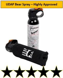 Bear spray can and holster