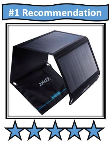 Anker 21W Solar Charger - on list of best portable solar battery chargers