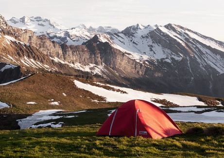 Mountain Camping Scene