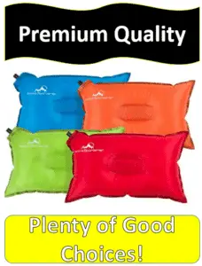 four colored air pillows