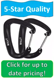 two black carabiners