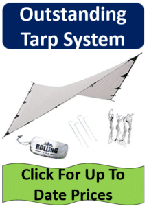 tarp kit with rope and stakes