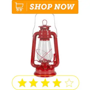 red hurricane lantern