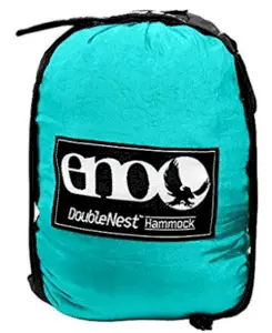 ENO hammock packed in blue bag