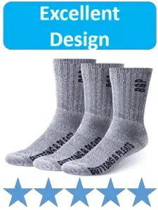 three gray outdoor socks