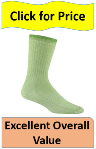 single green hiker sock