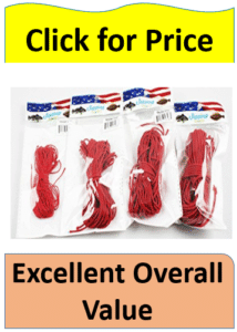 four bags of red soft kevlar line