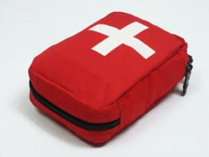 red first aid kit