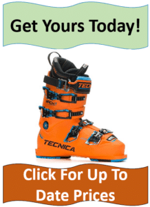 bright orange ski boots