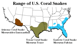coral snake habitat map