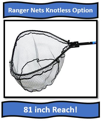 Ranger Nets Knottless Flat Bottom Walleye Fishing Net