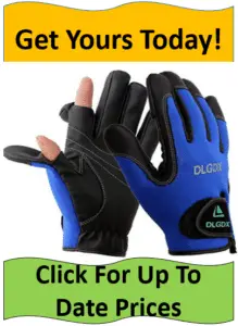 POSA blue black ice fishing gloves