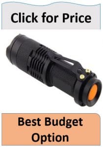 small button push red light flashlight